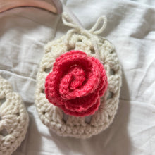 Load image into Gallery viewer, Crochet Rose Headphone Covers
