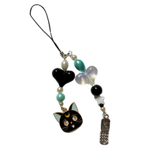 Load image into Gallery viewer, Black Cat Phone Charm
