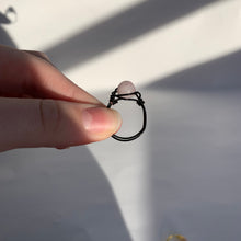 Load image into Gallery viewer, 8mm Rose Quartz Wire Wrapped Ring
