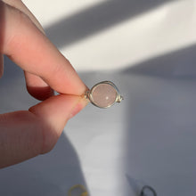 Load image into Gallery viewer, 10mm Rose Quartz Wire Wrapped Ring
