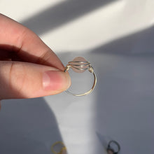 Load image into Gallery viewer, 10mm Rose Quartz Wire Wrapped Ring
